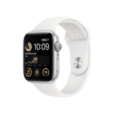 Смарт-годинник Apple Watch SE 2 GPS 44mm Silver Aluminum Case with White Sport Band (MNK23)