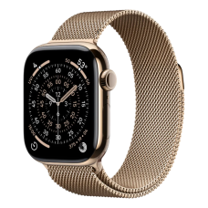 Смарт-годинник Apple Watch Series 11 GPS, 42mm Gold Titanium Case with Gold Milanese Loop (MF8Y4)