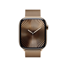 Смарт-годинник Apple Watch Series 10 GPS + Cellular 46mm Gold Titanium Case w. Gold Milanese Loop - S/M (MC7T4)