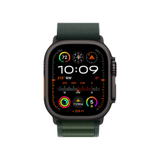Смарт-годинник Apple Watch Ultra 2 GPS + Cellular 49mm Black Titan. Case w. Dark Green Alpine Loop - Large (MX4T3)