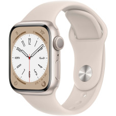 Б/У Смарт-годинник Apple Watch Series 8 GPS 41mm Starlight Aluminum Case with Starlight Sport Band (MNP63)