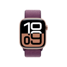 Смарт-годинник Apple Watch Series 10 GPS 46mm Rose Gold Aluminum Case w. Plum Sport Loop (MWWV3)