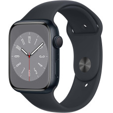 Б/У Смарт-годинник Apple Watch Series 8 GPS 45mm Midnight Aluminum Case w. Midnight Sport Band (MNP13)