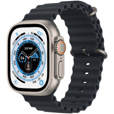 Б/У Смарт-годинник Apple Watch Ultra GPS + Cellular 49mm Titanium Case with Midnight Ocean Band (MQET3/MQFK3)