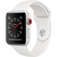 Б/У Смарт-годинник Apple Watch Series 3 GPS + Cellular 42mm Silver Aluminum Case with White Sport Band (MTGR2)