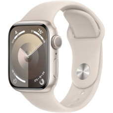 Б/У Смарт-годинник Apple Watch Series 9 GPS 45mm Starlight Aluminum Case w. Starlight Sport Band - S/M (MR963)