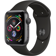 Б/У Смарт-годинник Apple Watch Series 4 GPS 44mm Gray Alum. w. Black Sport b. Gray Alum. (MU6D2)