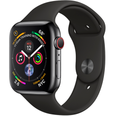Б/У Смарт-годинник Apple Watch Series 4 GPS + LTE 44mm Black Steel w. Black Sport b. Black Steel (MTV52, MTX22)