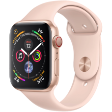 Б/У Смарт-годинник Apple Watch Series 4 GPS + LTE 44mm Gold Alum. w. Pink Sand Sport b. Gold Alum. (MTV02, MTVW2)