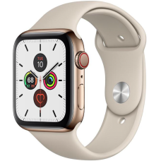 Б/У Смарт-годинник Apple Watch Series 5 LTE 44mm Gold Steel w. Stone b.- Gold Steel (MWW52)