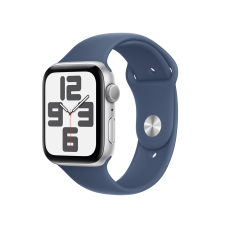 Смарт-годинник Apple Watch SE 2 GPS 44mm Silver Aluminium Case w. Denim Sport Band - S/M (MXEQ3)