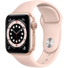 Б/У Смарт-годинник Apple Watch Series 6 GPS 40mm Gold Aluminum Case w. Pink Sand Sport B. (MG123)