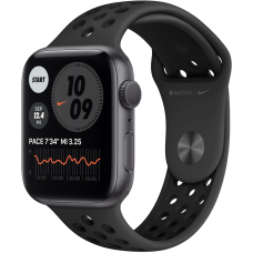 Б/У Смарт-годинник Apple Watch Nike Series 6 GPS 44mm Space Gray Aluminum Case w. Anthracite/Black Nike Sport B. (MG173)