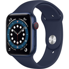 Б/У Смарт-годинник Apple Watch Series 6 GPS + Cellular 44mm Blue Aluminum Case w. Deep Navy Sport B. (M07J3)