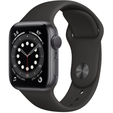 Б/У Смарт-годинник Apple Watch Series 6 GPS 40mm Space Gray Aluminum Case w. Black Sport B. (MG133)