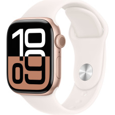 Б/У Смарт-годинник Apple Watch Series 10 GPS 46mm Rose Gold Alu. Case w. Light Blush Sport Band - S/M (MWWT3)