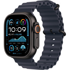 Смарт-годинник Apple Watch Ultra 2 GPS + Cellular 49mm Black Titanium Case with Navy Ocean Band (MYTC3, MYPA3)