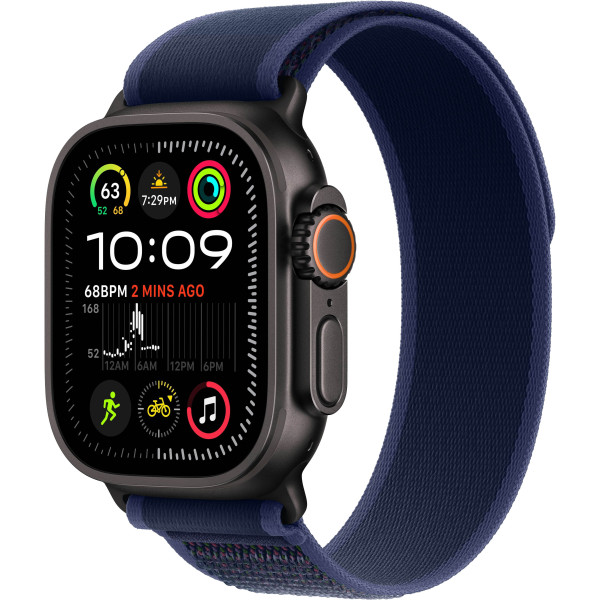 Смарт-годинник Apple Watch Ultra 2 GPS + Cellular 49mm Black Titanium Case with Blue Trail Loop - M/L (MYTJ3, MYQ83)