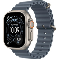 Смарт-годинник Apple Watch Ultra 3 GPS + LTE, 49mm Natural Titanium Case with Anchor Blue Ocean Band (MEWH4)