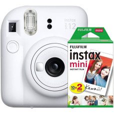 Фотокамера миттєвого друку Fujifilm Instax Mini 12 Clay White + плівка 20 шт (16806121)
