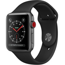 Б/У Смарт-годинник Apple Watch Series 3 GPS + Cellular 42mm Space Gray Aluminum w. Black Sport B. (MQK22)