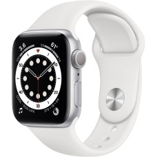 Б/У Смарт-годинник Apple Watch Series 6 GPS 44mm Silver Aluminum Case w. White Sport B. (M00D3)