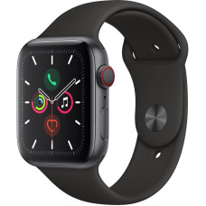 Б/У Смарт-годинник Apple Watch Series 5 LTE 44mm Space Gray Aluminum w. Black b.- Space Gray Aluminum (MWW12)