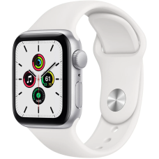 Б/У Смарт-годинник Apple Watch SE GPS 44mm Silver Aluminum Case w. White Sport B. (MYDQ2)