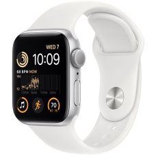 Б/У Смарт-годинник Apple Watch SE 2 GPS 40mm Silver Aluminum Case with White Sport Band (MNJV3)